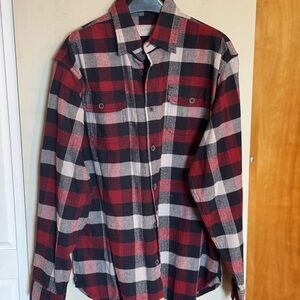 Jachs Red and Black Plaid Button Down Shirt
